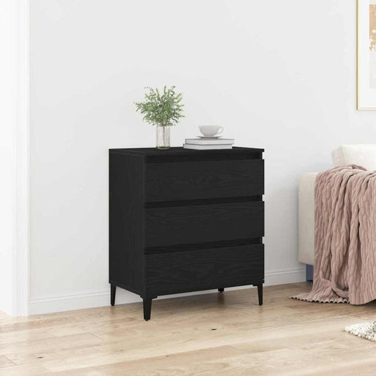 Skap Svart Eik 60x35x70 cm Konstruert Tre