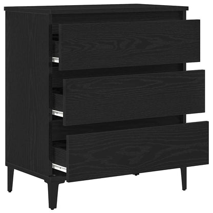 Skap Svart Eik 60x35x70 cm Konstruert Tre