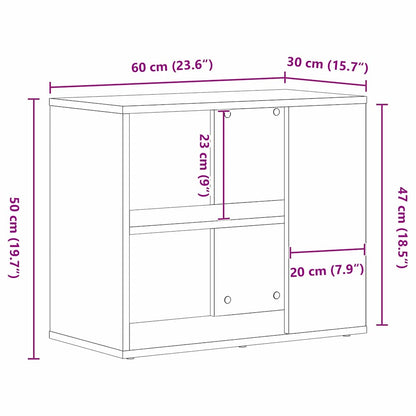 Sideboard i svart eik 60x30x50 cm laget av konstruert tre