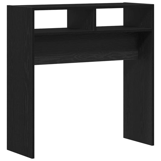 Svart Eik Konsollbord - 78x30x80 cm - Laget av konstruert tre