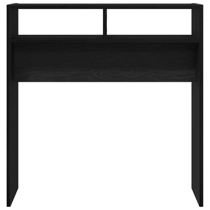 Svart Eik Konsollbord - 78x30x80 cm - Laget av konstruert tre