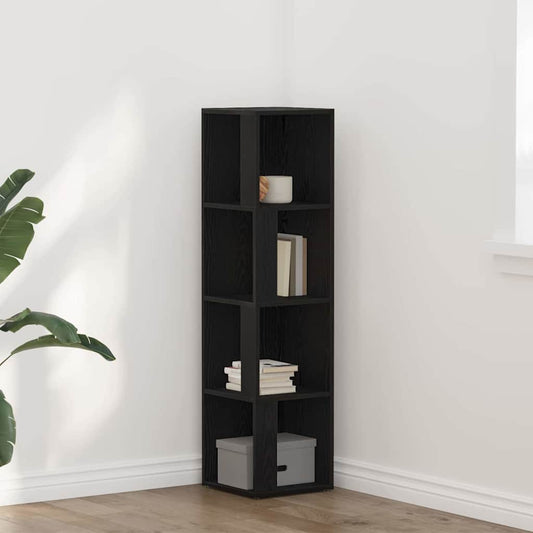 Bokhylle, Svart Eik, 33x33x132 cm, Laget av tre
