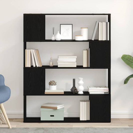 Bokhylle i Svart Eik 100x24x124 cm laget av Konstruert Tre
