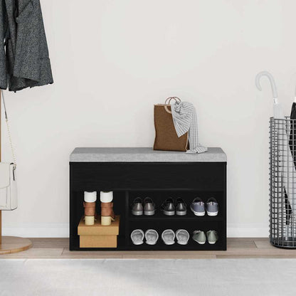 Benk for gangen - Svart eik 60x30x45 cm i ingeniørtre