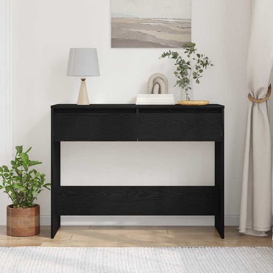 Svart Eike Konsollbord - 100x35x76.5 cm - Konstruert Tre