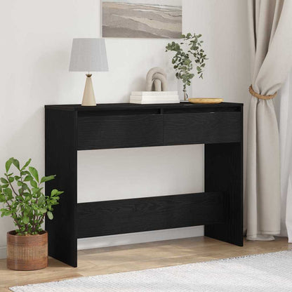 Svart Eike Konsollbord - 100x35x76.5 cm - Konstruert Tre