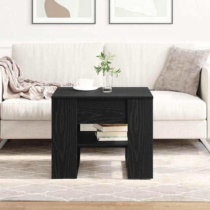 Svart Eik Kaffe Bord 55.5x55x45 cm Laget av Konstruert Tre