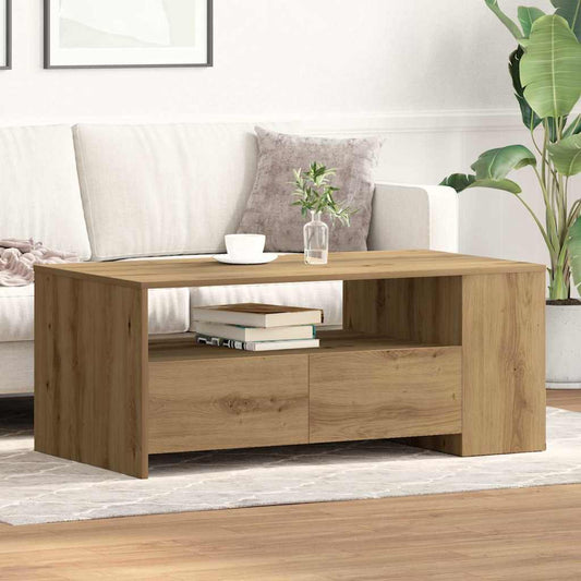 Kaffebord - Artisan Eik - 102x55x43.5 cm - Laget av konstruert tre