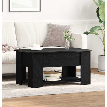 Svart Eik Kaffebord 79x49x41 cm Laget av konstruert tre