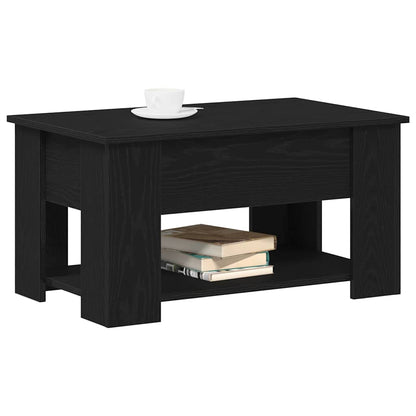 Svart Eik Kaffebord 79x49x41 cm Laget av konstruert tre