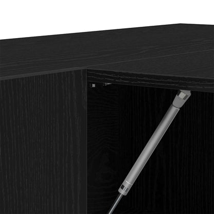 Gangskap Sort Eik 97,5x37x99 cm Konstruert Tre