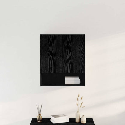Veggskap svart eik 60x30x70 cm laget av tre