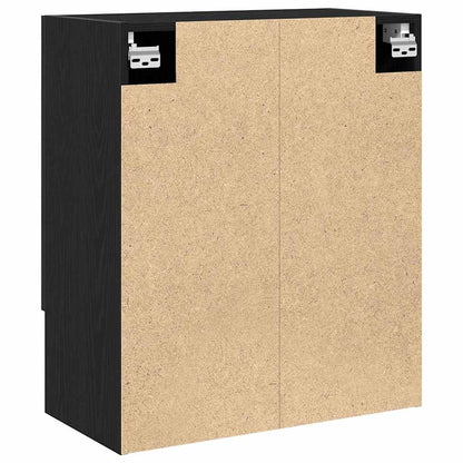Veggskap svart eik 60x30x70 cm laget av tre