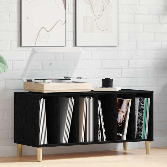 EP Record Cabinet Svart Eik 100x38x48 cm Konstruert Tre