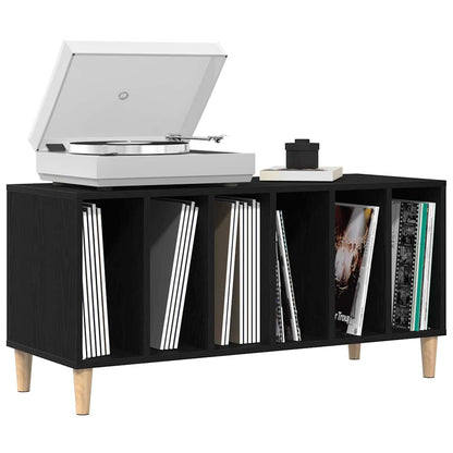 EP Record Cabinet Svart Eik 100x38x48 cm Konstruert Tre