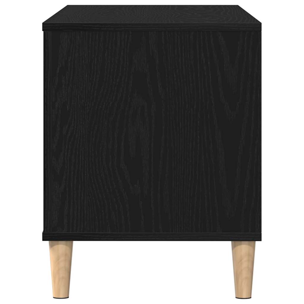 EP Record Cabinet Svart Eik 100x38x48 cm Konstruert Tre