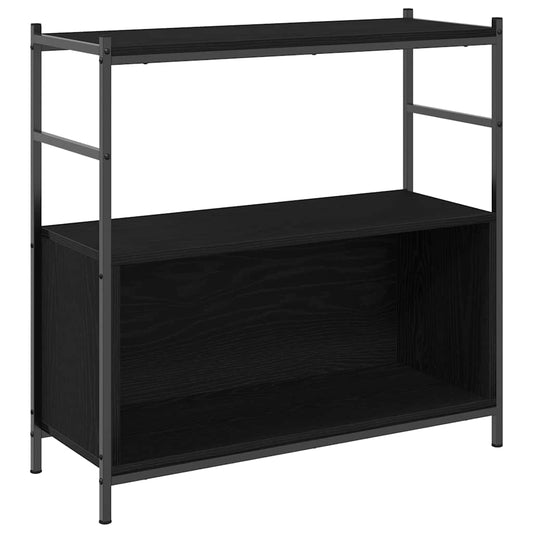 Bokskap Svart Eik 80x30x78,5 cm Konstruert Tre