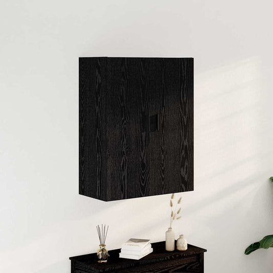 Vegghengt skap Svart eik 69.5 x 34 x 90 cm Konstruert tre