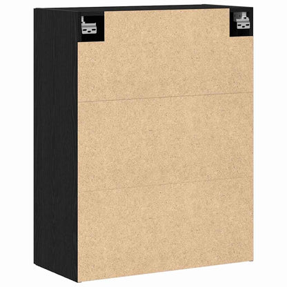 Vegghengt skap Svart eik 69.5 x 34 x 90 cm Konstruert tre