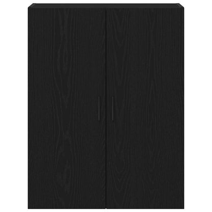 Vegghengt skap Svart eik 69.5 x 34 x 90 cm Konstruert tre