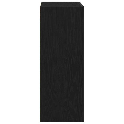 Vegghengt skap Svart eik 69.5 x 34 x 90 cm Konstruert tre