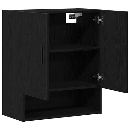 Veggskap i svart eik 60x31x70 cm laget av konstruert tre