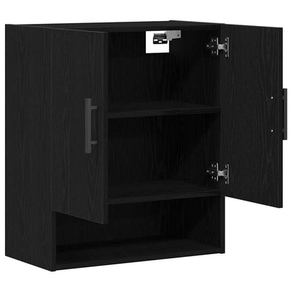 Veggskap Svart Eik 60x31x70 cm Konstruert Tre