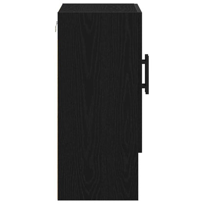 Veggskap Svart Eik 60x31x70 cm Konstruert Tre