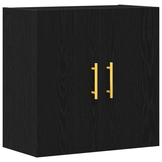 Veggskap Svart Eik 60x31x70 cm Konstruert Tre