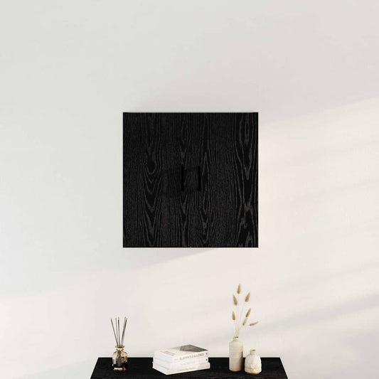 Veggskap Svart Eik 60x31x60 cm Konstruert Tre