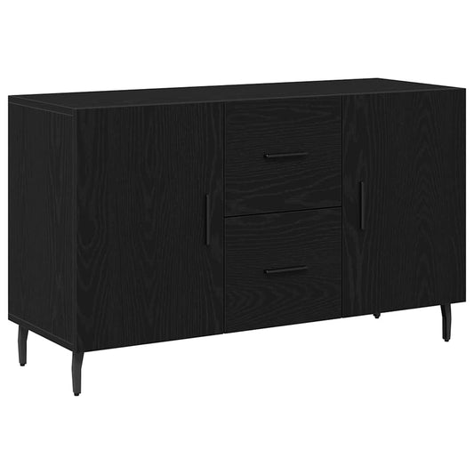 Sideboard Sort Eik 100x36x60 cm Ingeniørfat
