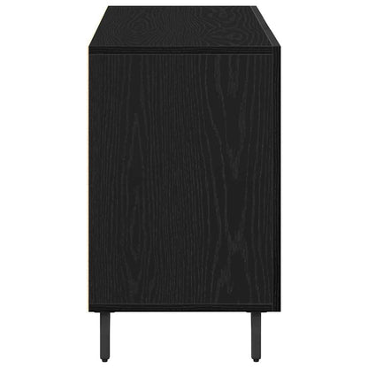 Sideboard Sort Eik 100x36x60 cm Ingeniørfat