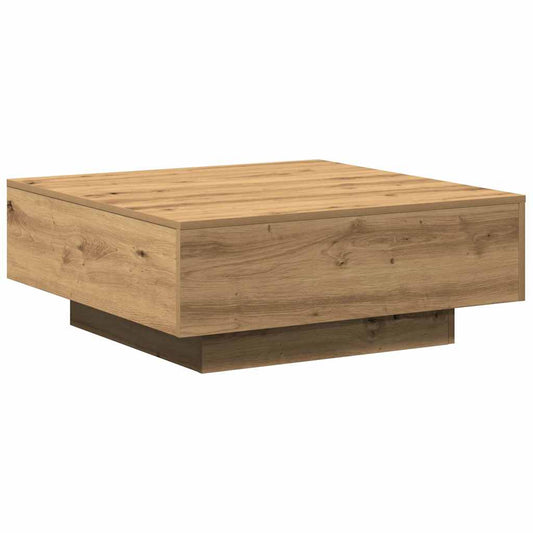 Kaffebord Håndlaget Eik 80x80x31 cm Konstruert Tre