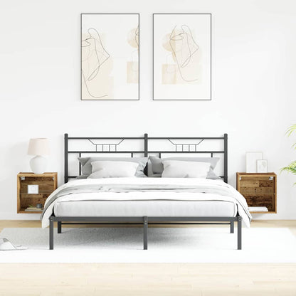 Flytende Hylle 2 stk Gammelt Tre 40x28,5x40 cm Konstruert Tre
