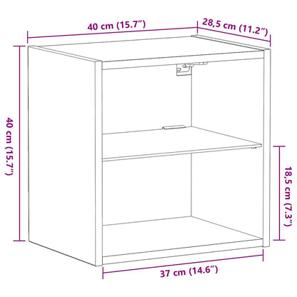 Flytende Hylle Artisan Eik 40x28,5x40 cm Konstruert Tre