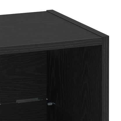 Flytende Hylle Svart Eik 40x28,5x40 cm Konstruert Tre