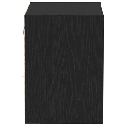 Flytende Hylle Svart Eik 40x28,5x40 cm Konstruert Tre
