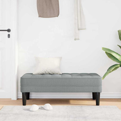 Benk Lysegrå 113x57x39 cm Stoff