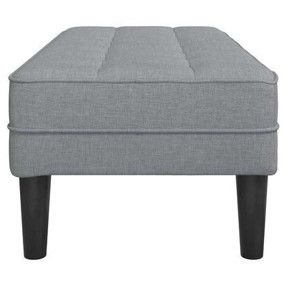 Benk Lysegrå 113x57x39 cm Stoff