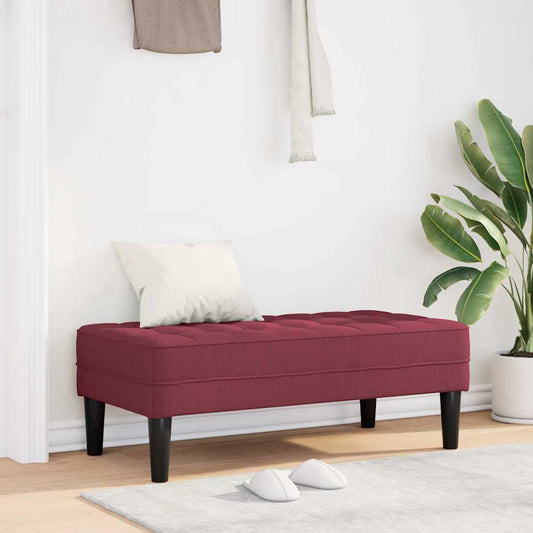 Benk Vinrød 113x57x39 cm Stoff