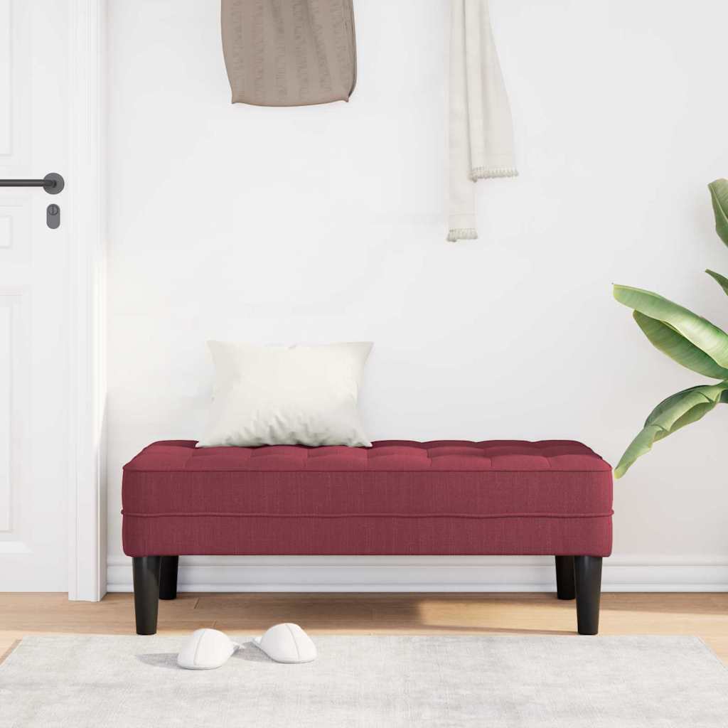 Benk Vinrød 113x57x39 cm Stoff