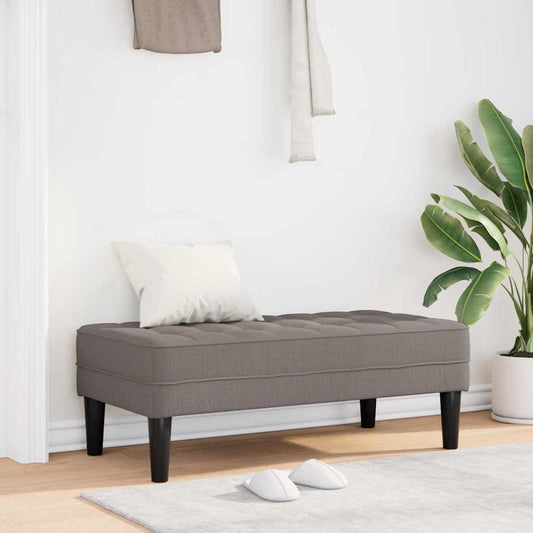 Benk Taupe 113x57x39 cm Stoff