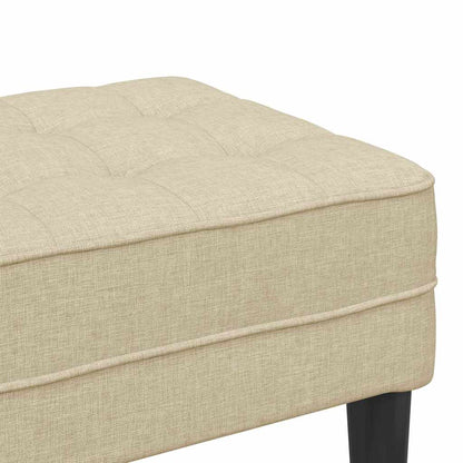 Benk Kremhvit 113x57x39 cm Stoff