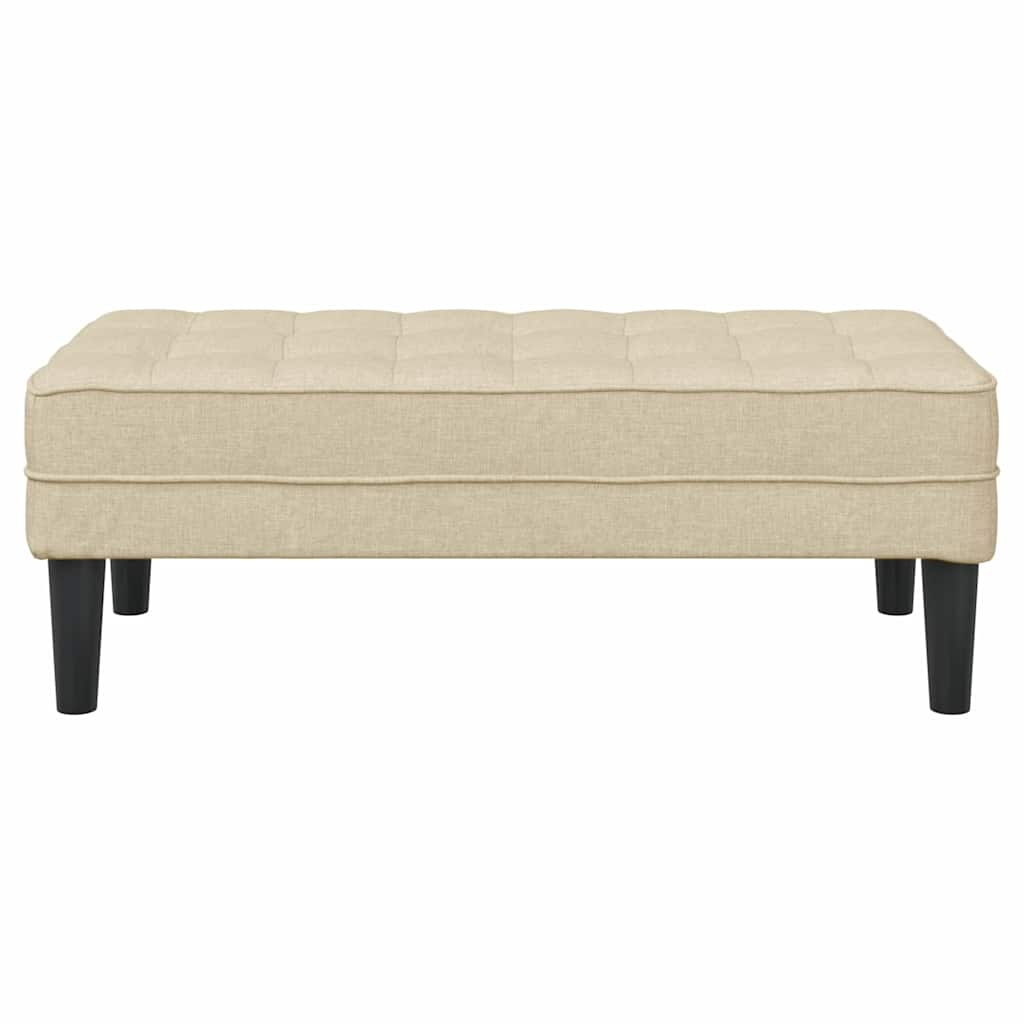 Benk Kremhvit 113x57x39 cm Stoff