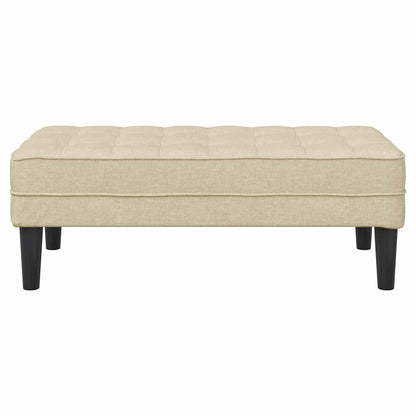 Benk Kremhvit 113x57x39 cm Stoff