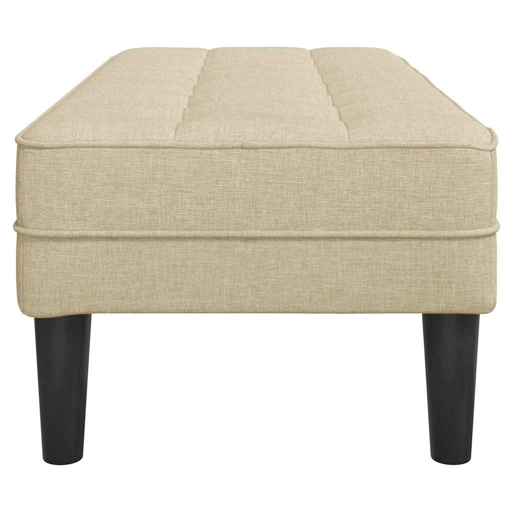 Benk Kremhvit 113x57x39 cm Stoff