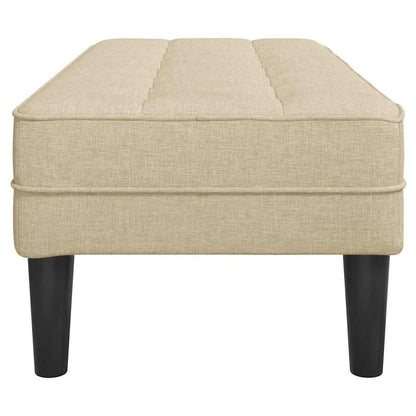 Benk Kremhvit 113x57x39 cm Stoff
