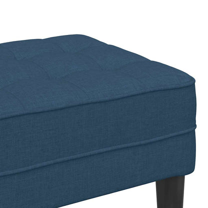 Benk Blå 113x57x39 cm Stoff