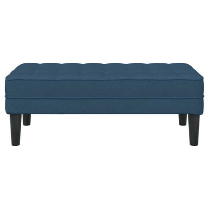 Benk Blå 113x57x39 cm Stoff