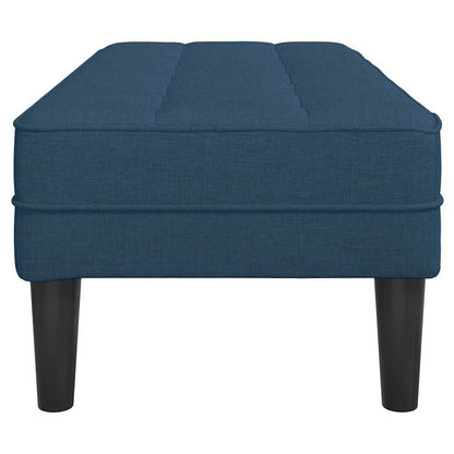 Benk Blå 113x57x39 cm Stoff